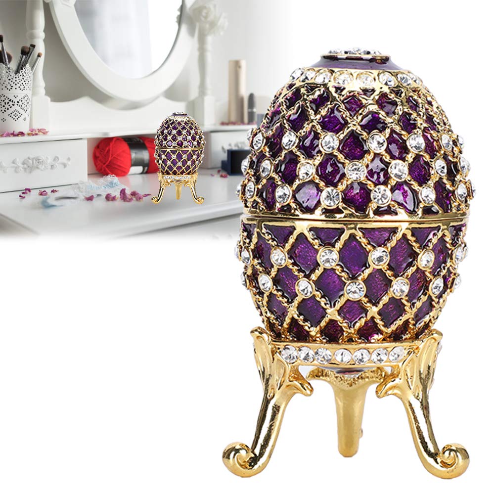 エナメル加工の卵型ジュエリーボックス Amazon｜BestAlice Faberge 卵型小物入れ メタルジュエリー小物入れ
